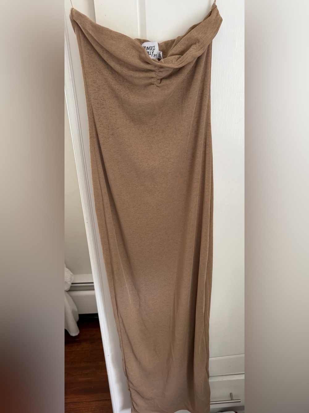 Princess Polly Taupe Sleeveless Maxi Knit Dress